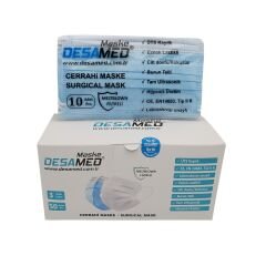 Desamed Maske 3 Katlı Meltblown Filtreli 50 Adet (ÜTS Kayıtlı) Mavi - Tek Kutu